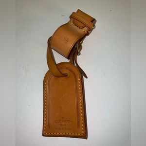Authentic Louis Vuitton luggage tag and belt